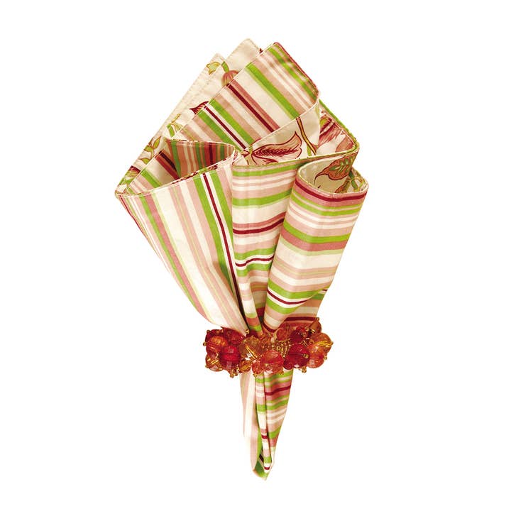 SALE Jacobean Pink Floral Napkin Set 6 for wholesale by C&F Home