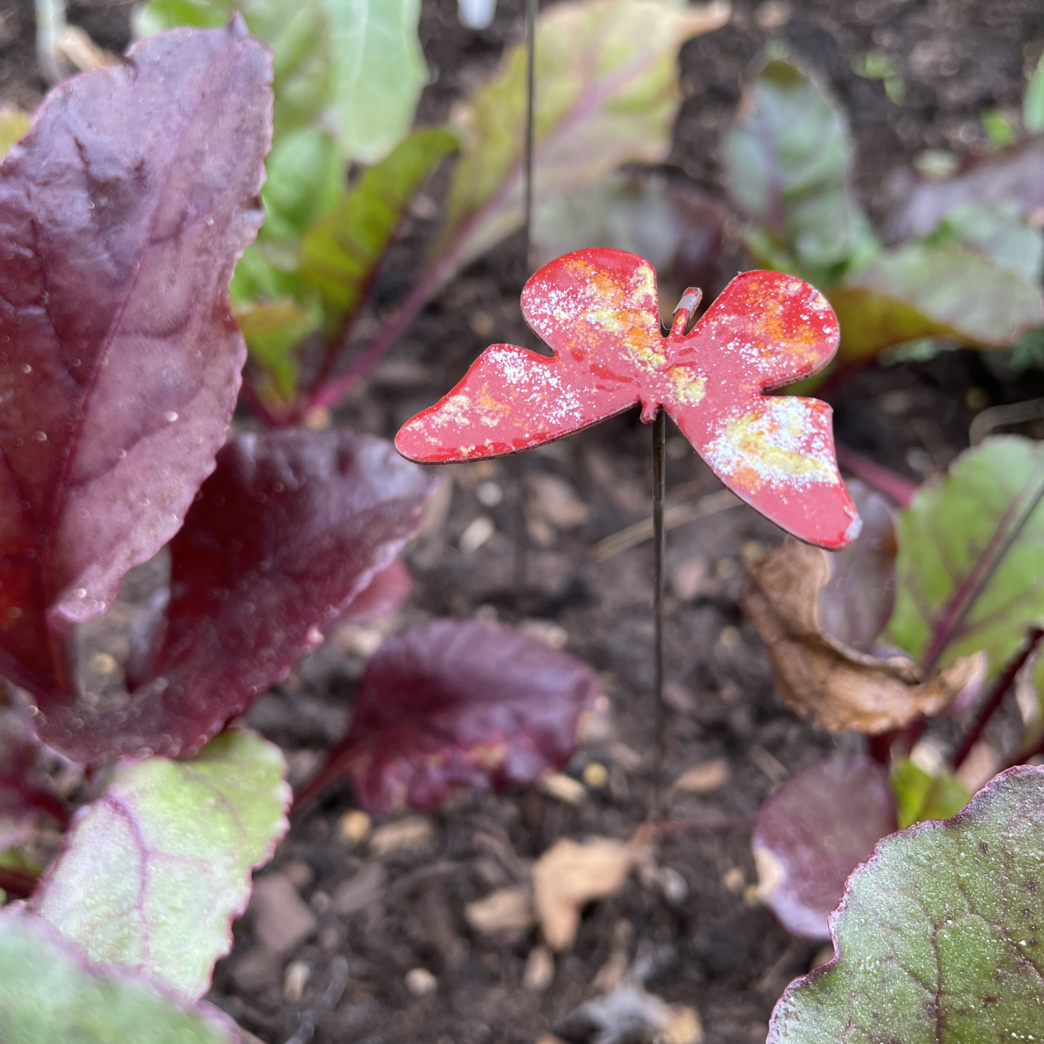Clever Goods by Annabelle Noel Designs - Wholesale Garden/Lawn Stake - Small Copper Enamel Butterflies11