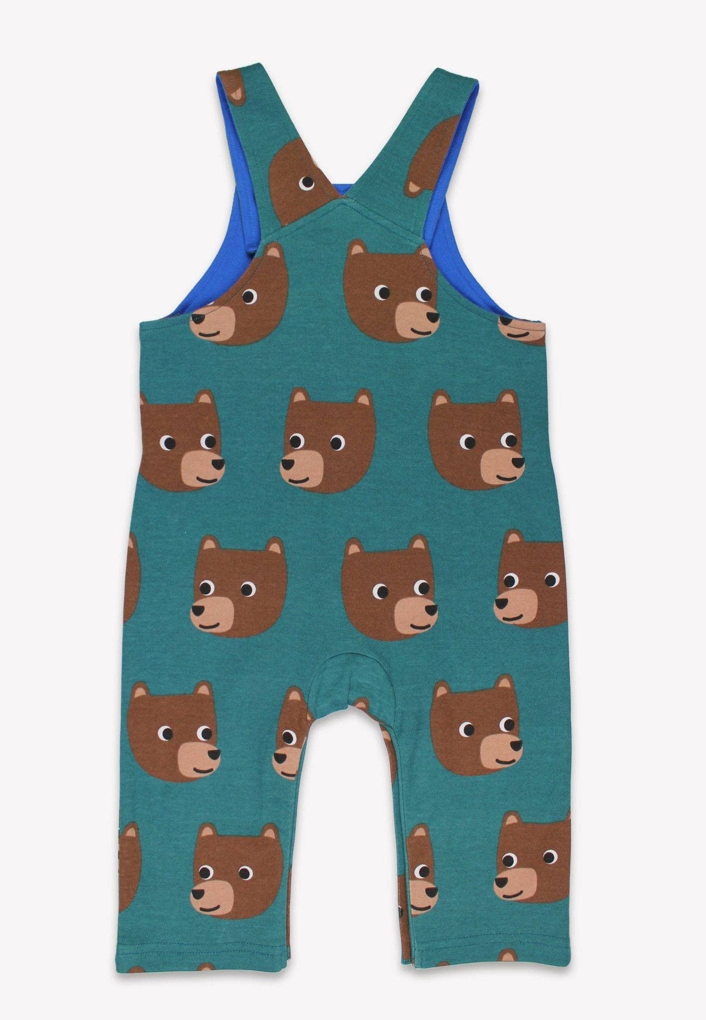 Toby Tiger - Vente Salopette – enfant - Salopette marron biologique à imprimé ours2