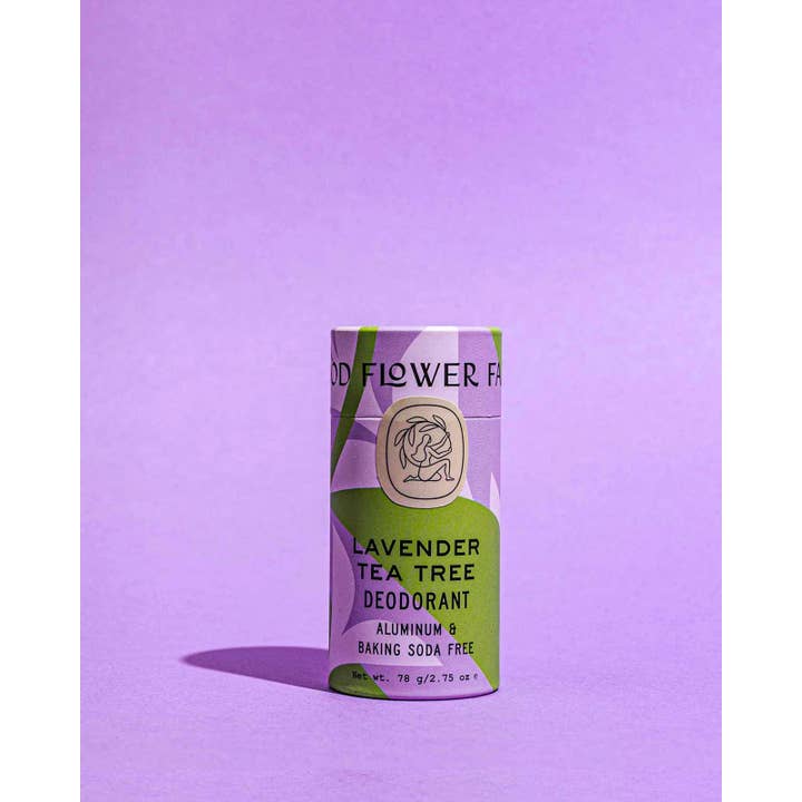 Good Flower Farm - Wholesale Deodorant - Unisex - Lavender Tea Tree Deodorant / 2.75 oz Biodegradable Stick🪻1