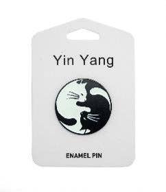 Original Source - Wholesale Lapel Pin/Button - Yin Yang Enamel Cat Pin1