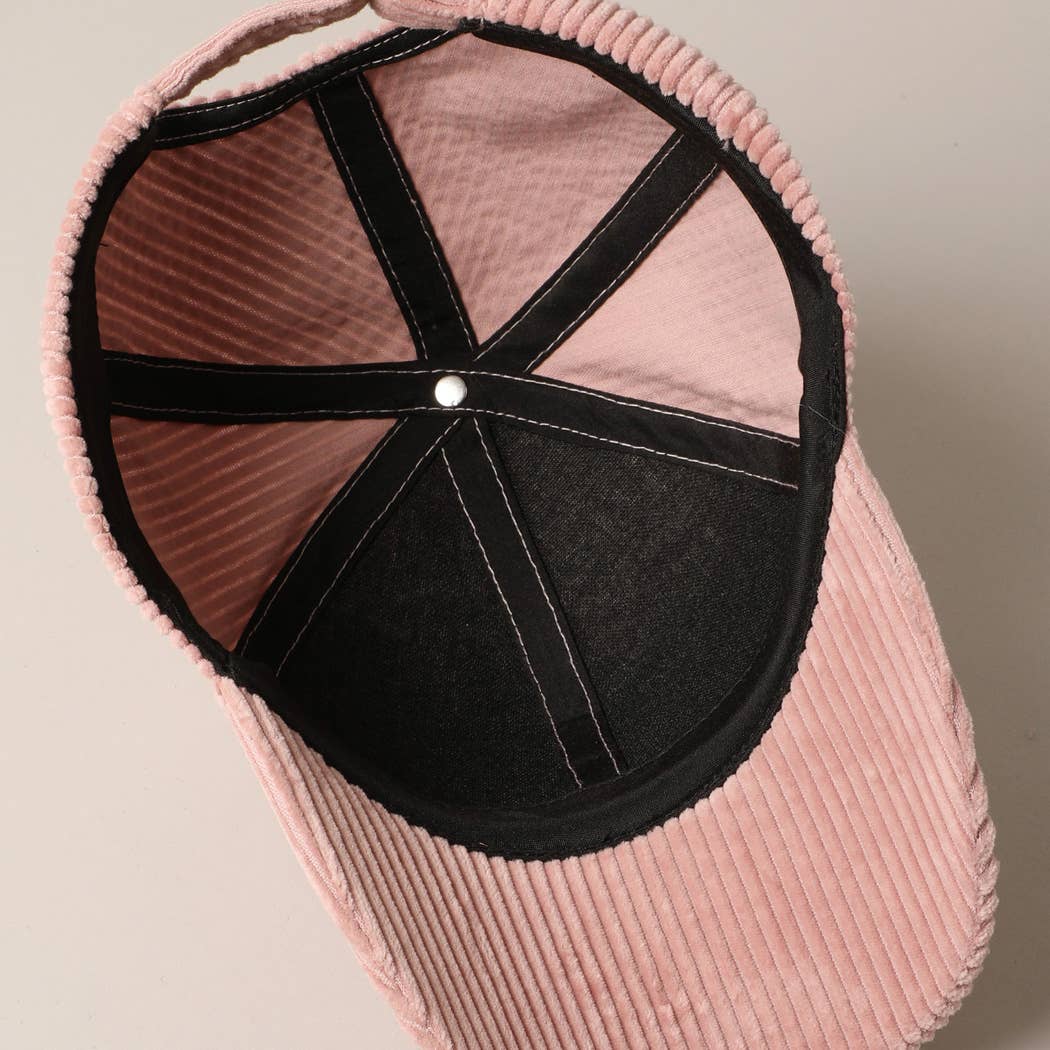 Fashion City – wholesale Baseballkeps - Unisex – Dog Mom keps i manchestertyg med chenillemärke14