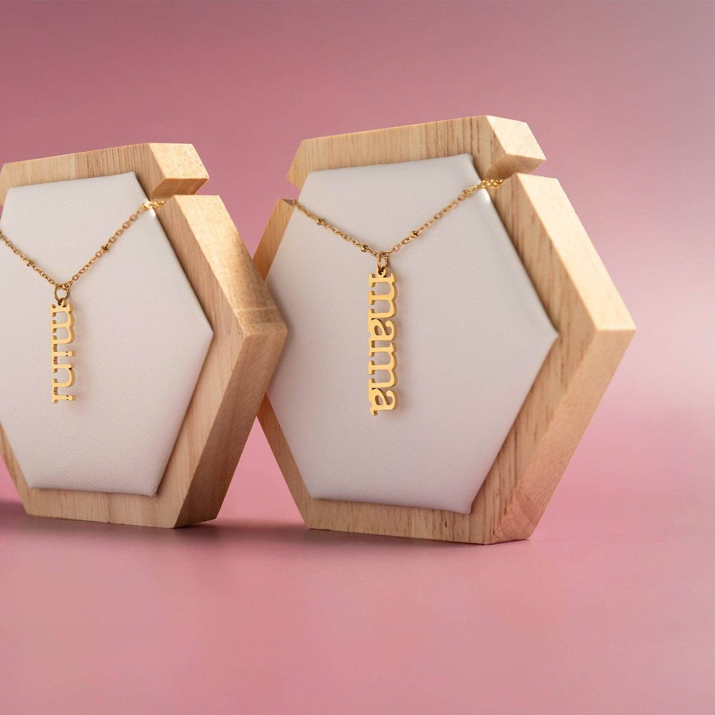 WJW - Wholesale Individual Charm/Pendant - 18K Gold PVD Stainless Steel Mama Charm6