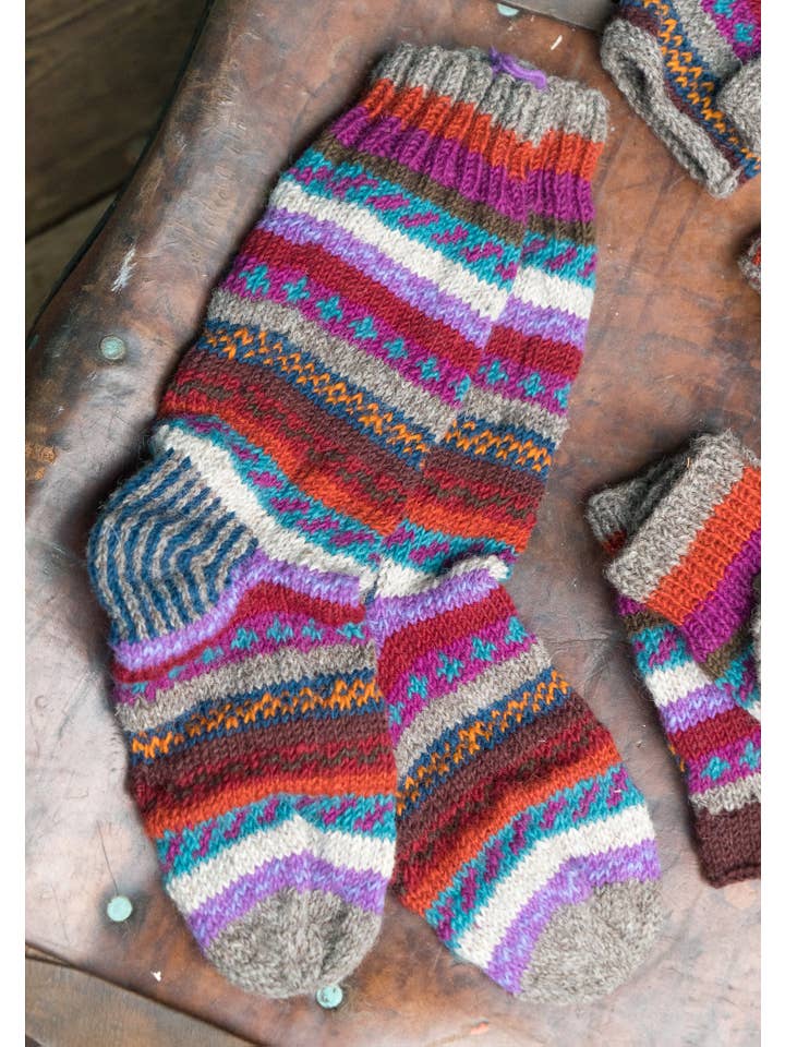 Namaste - Wholesale Socks – Unisex - Pair of Laurel Wool Socks1