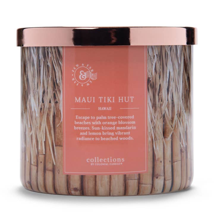 Bougie parfumée Maui Tiki Hut 411G pour la vente par Colonial Candle DE