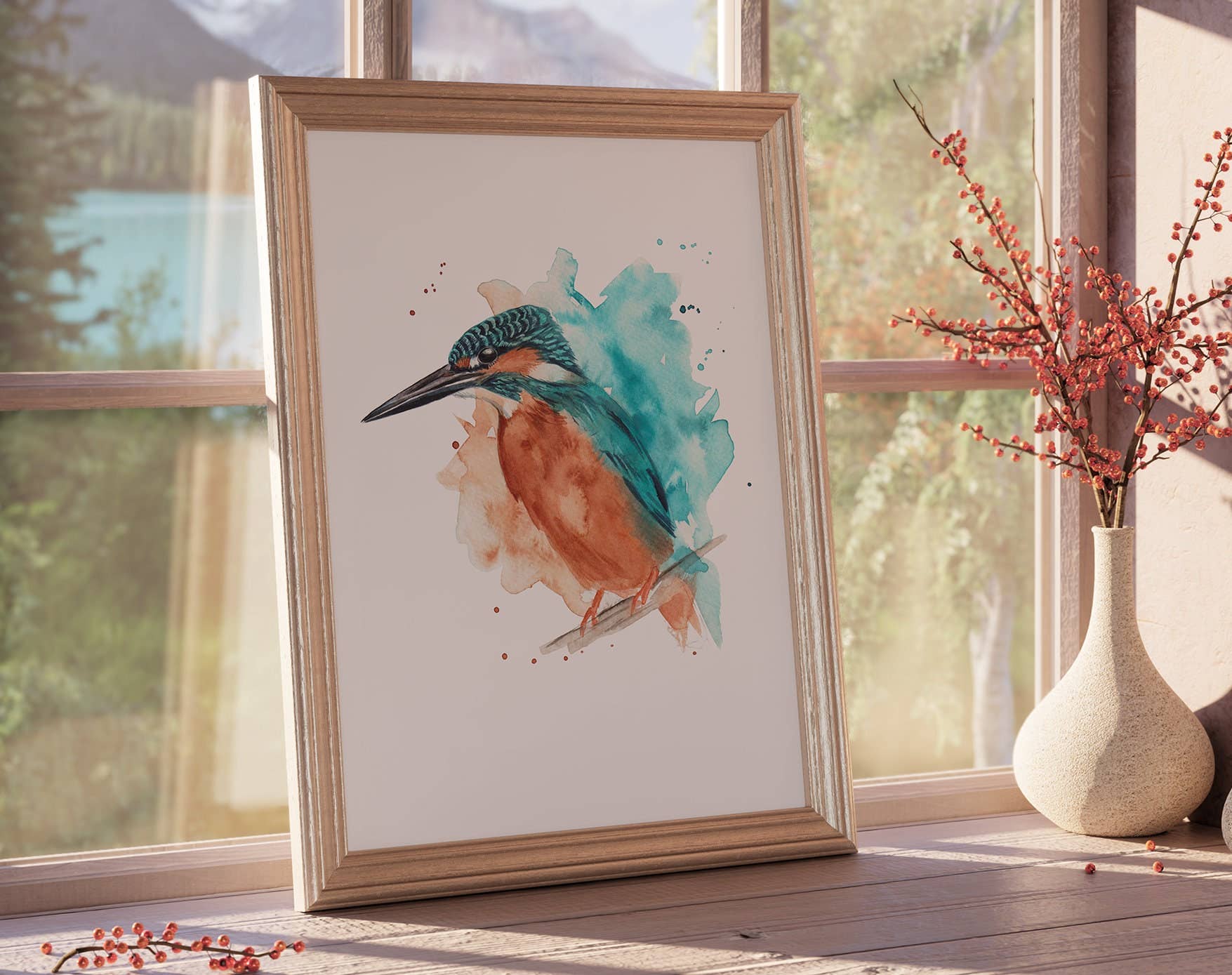 Georgina Doodles - Wholesale Art Print - Kingfisher Watercolour Art Print | Gifts for Bird Lovers9