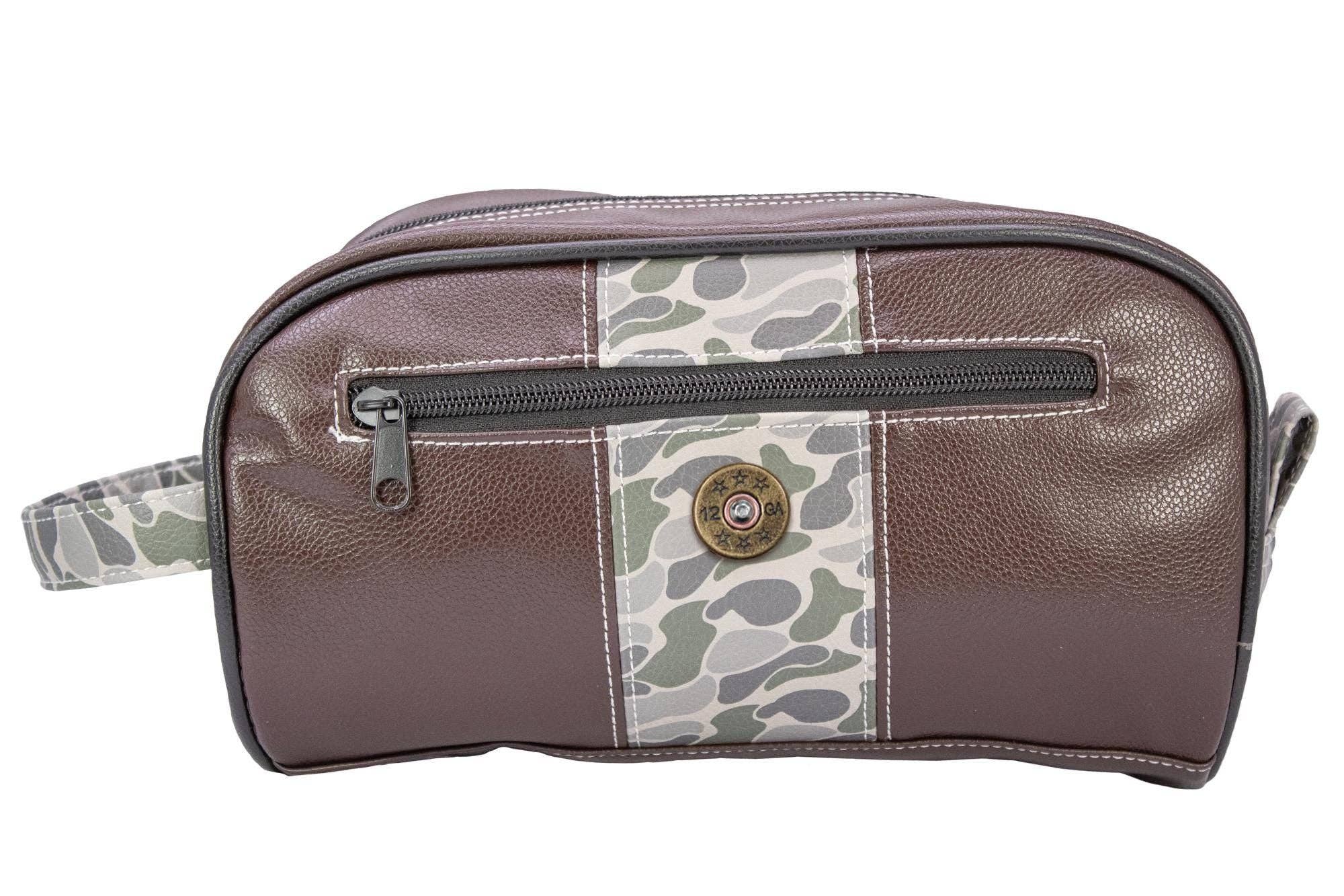 Zep-Pro - Wholesale Toiletry Bag - Men's - Shot Shell Brown Pebble Old School Camo Men's Toiletry Dopp Bag.1