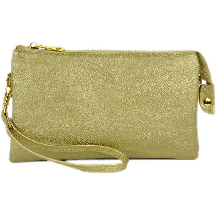 Fashion City - Wholesale Clutch Bag - Women's - Middle Clutch With Shoulder Strap Metallics