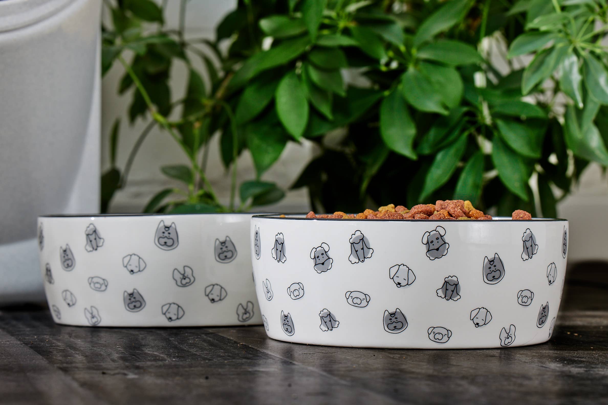 Pearhead - Wholesale Pet Bowl - Cat/Dog - Dog Faces Pattern Ceramic Pet Bowl, Water or Food Dish, XL6