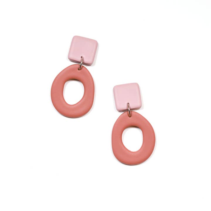 Camille Hay Jewelry - Wholesale Dangle Earrings - Organic Square Hoop Dangles