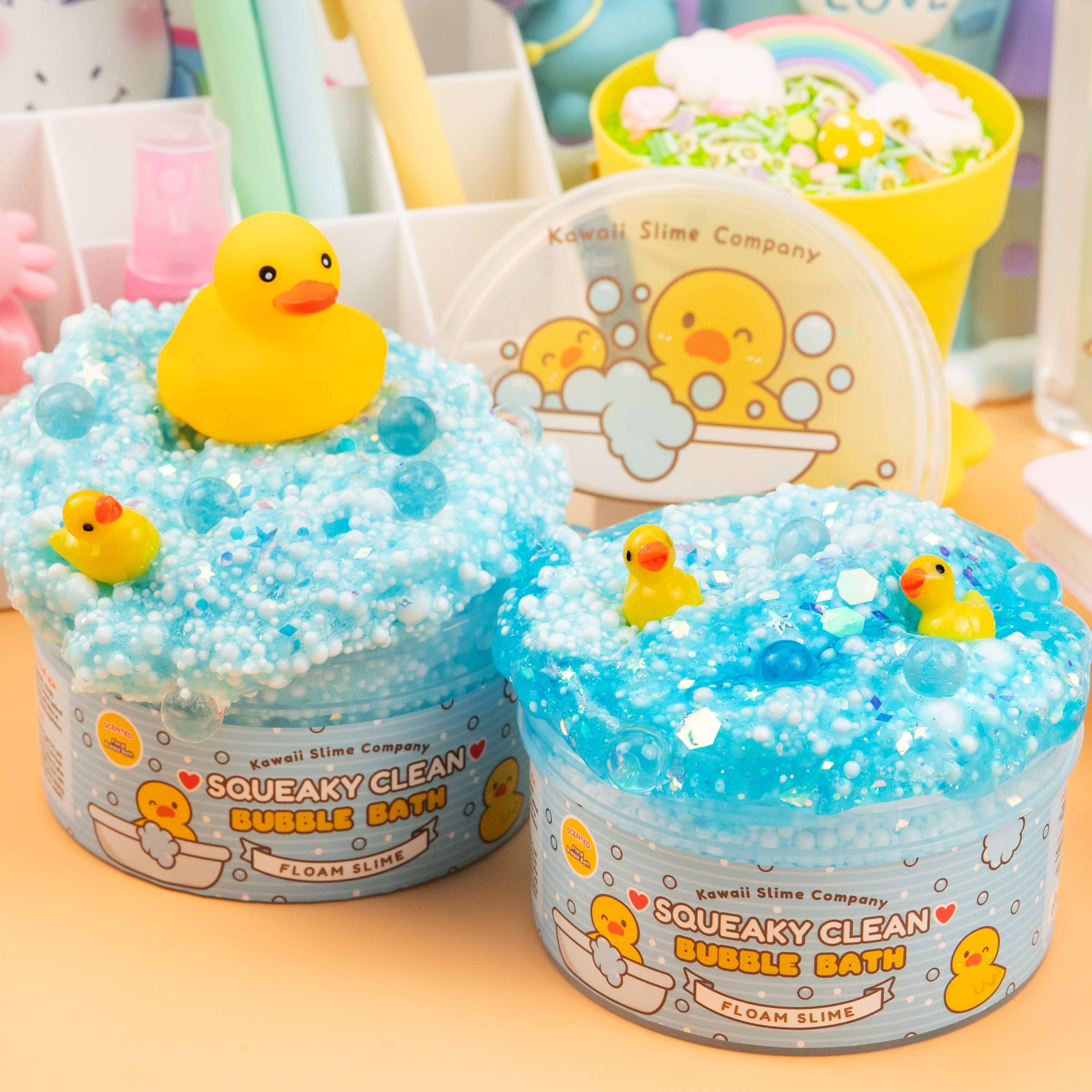 Kawaii Slime Company – Plasticina - Crianças por atacado – Slime Floam de Banho com Bolhas Squeaky Clean (4 unidades)5