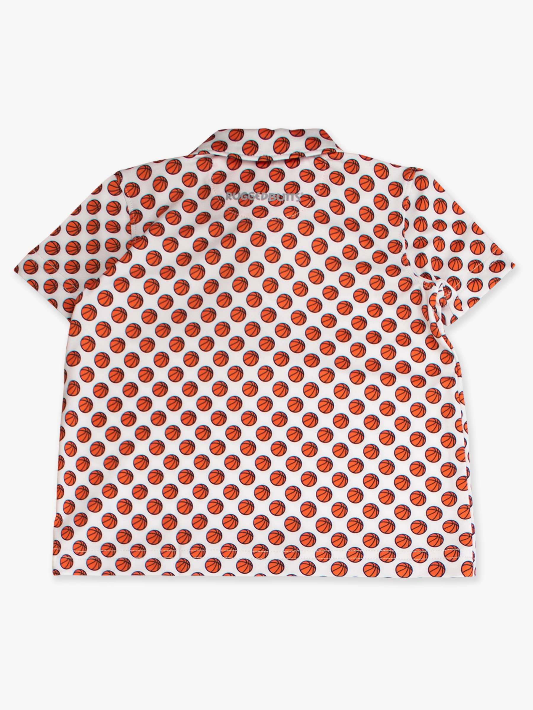 Orange Boys Basketball Madness Knit Short Sleeve Performance Polo for wholesale on Faire11