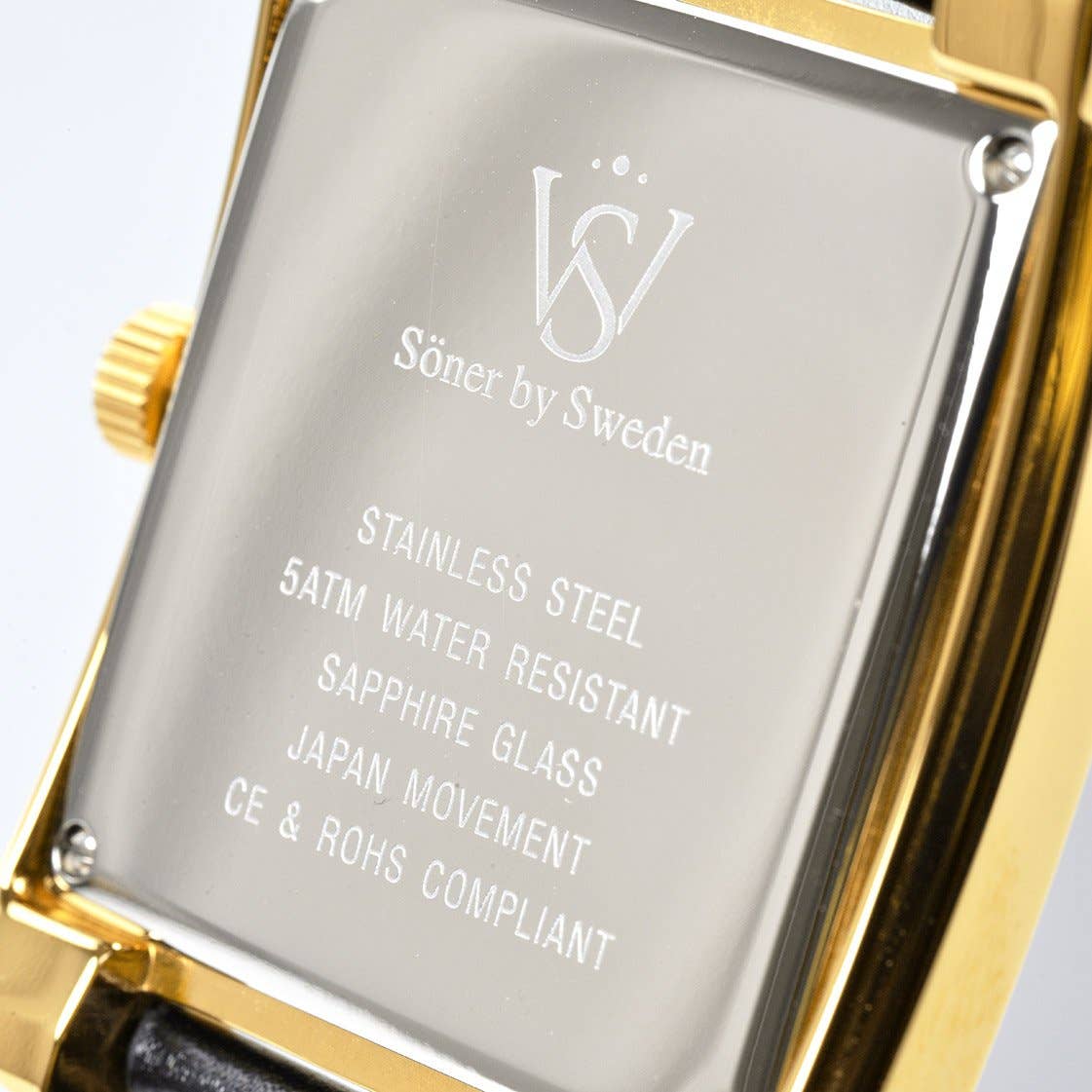 SÖNER - Wholesale Wrist Watch - Men's - Square Watch, Legacy B Polished Gold | Blue Dial4