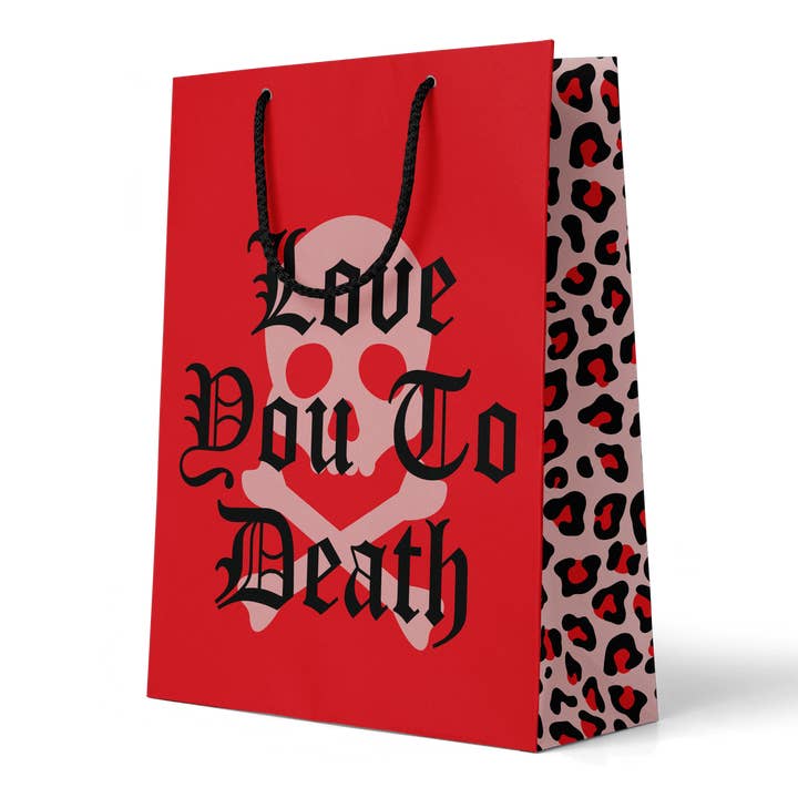 Sac à Cadeaux Saint-Valentin "Love You To Death" + Anniversaire pour la vente par Rock'N Paper