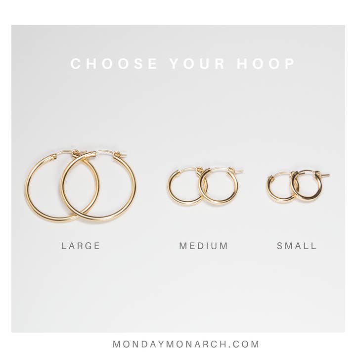 Monday Monarch | Necklaces, Earrings & Bracelets – wholesale Hoop-örhängen – Guld Hoop-örhängen stora små Hoop Örhänge Silver kvinnor 14 k