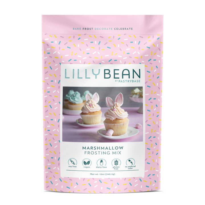 LillyBean Baking - Vente Mélanges pour gâteau - Mélange de glaçage à la guimauve (Vegan & Sans gluten)