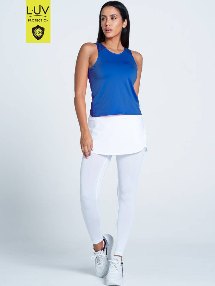 Débardeur Liberté UV 50+ pour femmes - BLEU ÉLECTRIQUE pour la vente par Lucky In Love