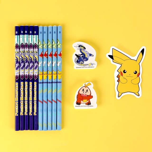 BCZShop - Wholesale Pencil - POKEMON PENCIL & SHAPED ERASER SET3