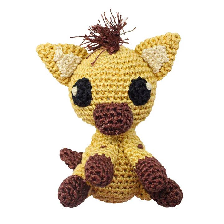 Mirage Pet Products - Wholesale Pet plush toy – Dog - Knit Knacks Howie the Hyena Organic Cotton Small Dog Toy