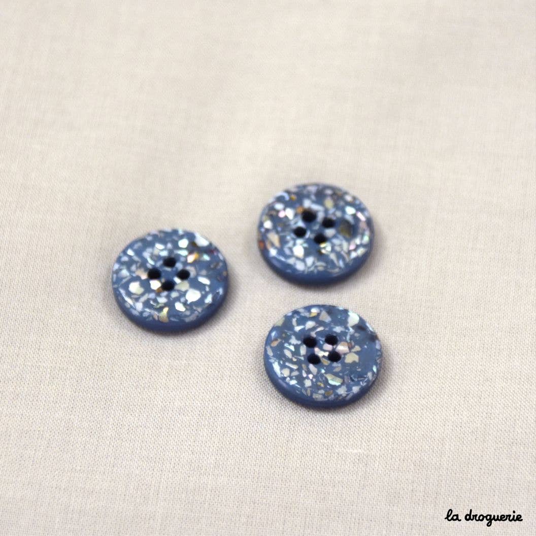 LA DROGUERIE - Wholesale Sewing Button/Snap - "Pretty Pebbles" Button 15 mm - Button 15 mm8