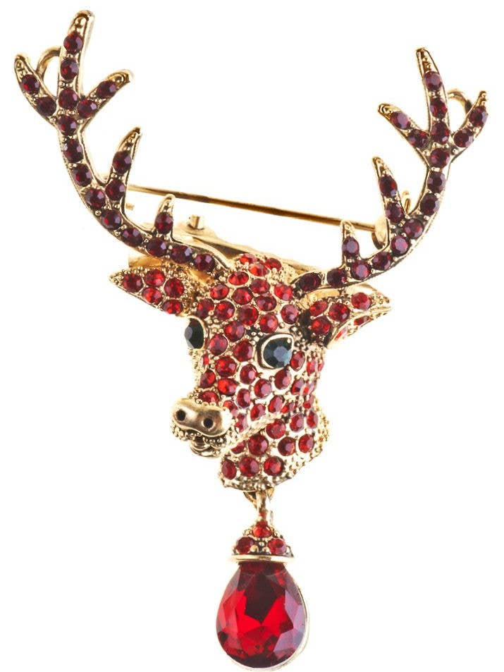 Pince à cheveux et broche Red Forest Sag pour la vente par Rosie Fox