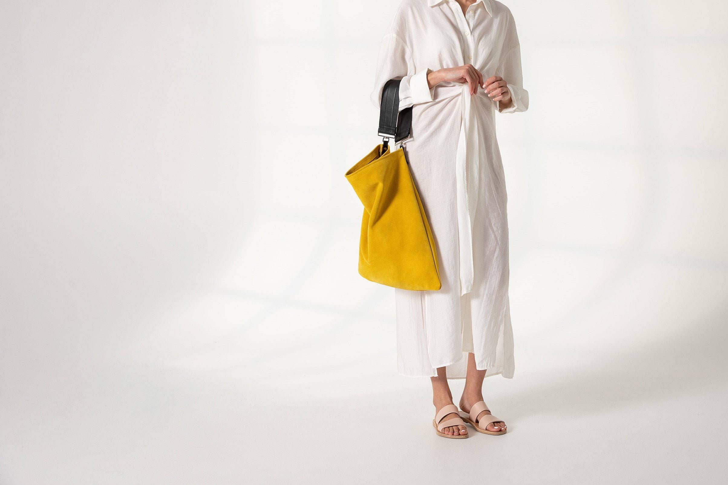 ANA KOUTSI - Wholesale Shoulder Bag - Women's - Akathi soft bag in yellow1