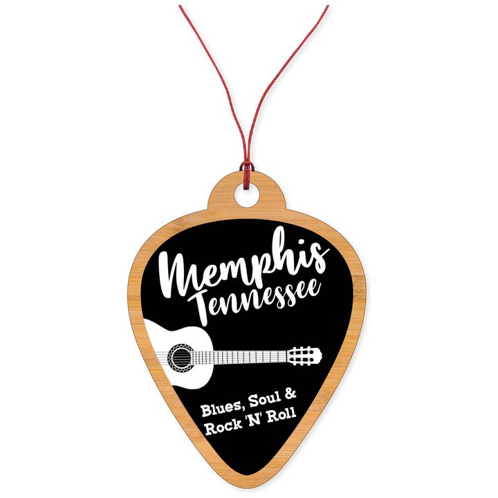 Morris Magnets - Wholesale Ornament - Ornament - Tennessee Memphis Black Guitar Pick2