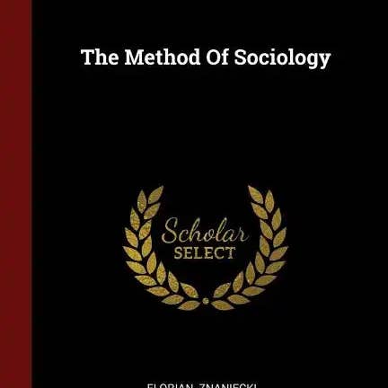 Books by splitShops - Wholesale Book - Adult - The Method Of Sociology - Paperback