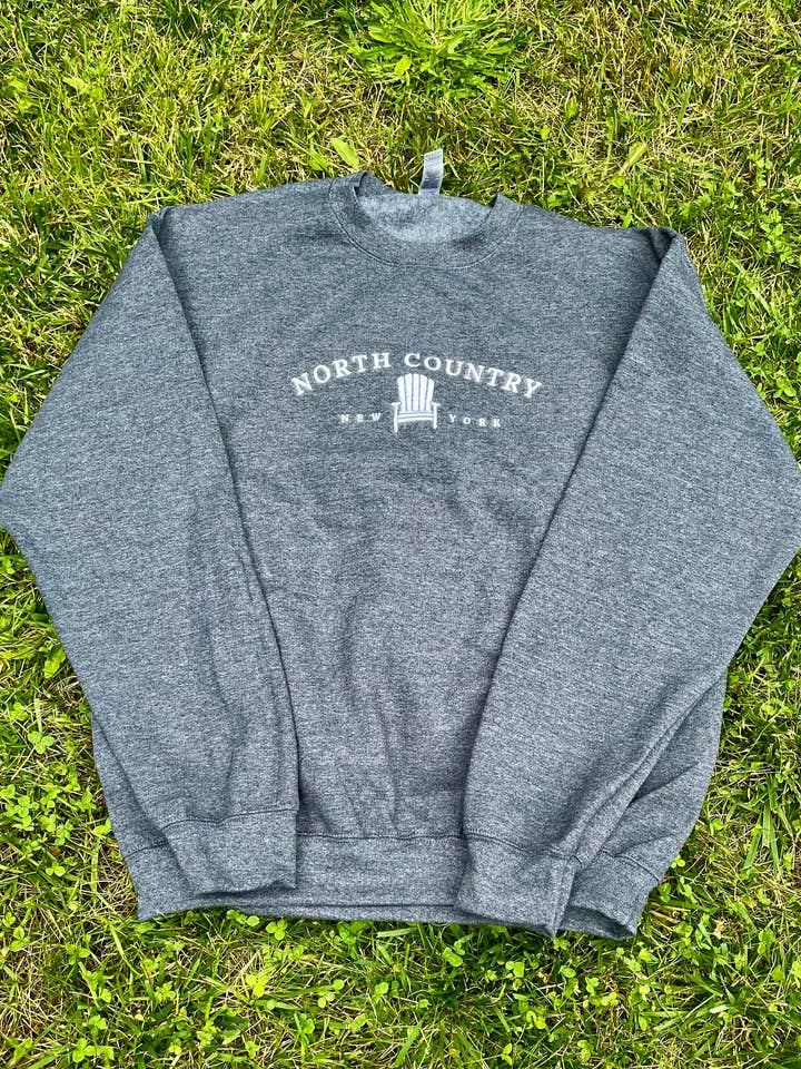 Just Wandering Co. - Wholesale Sweatshirt - Women's - North Country Gildan Crewneck | Plattsburgh, New York | Embr1