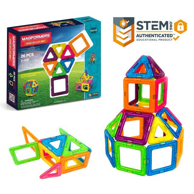Magformers - Wholesale Toy Set - Kids - Magformers Neon 26 Piece Set