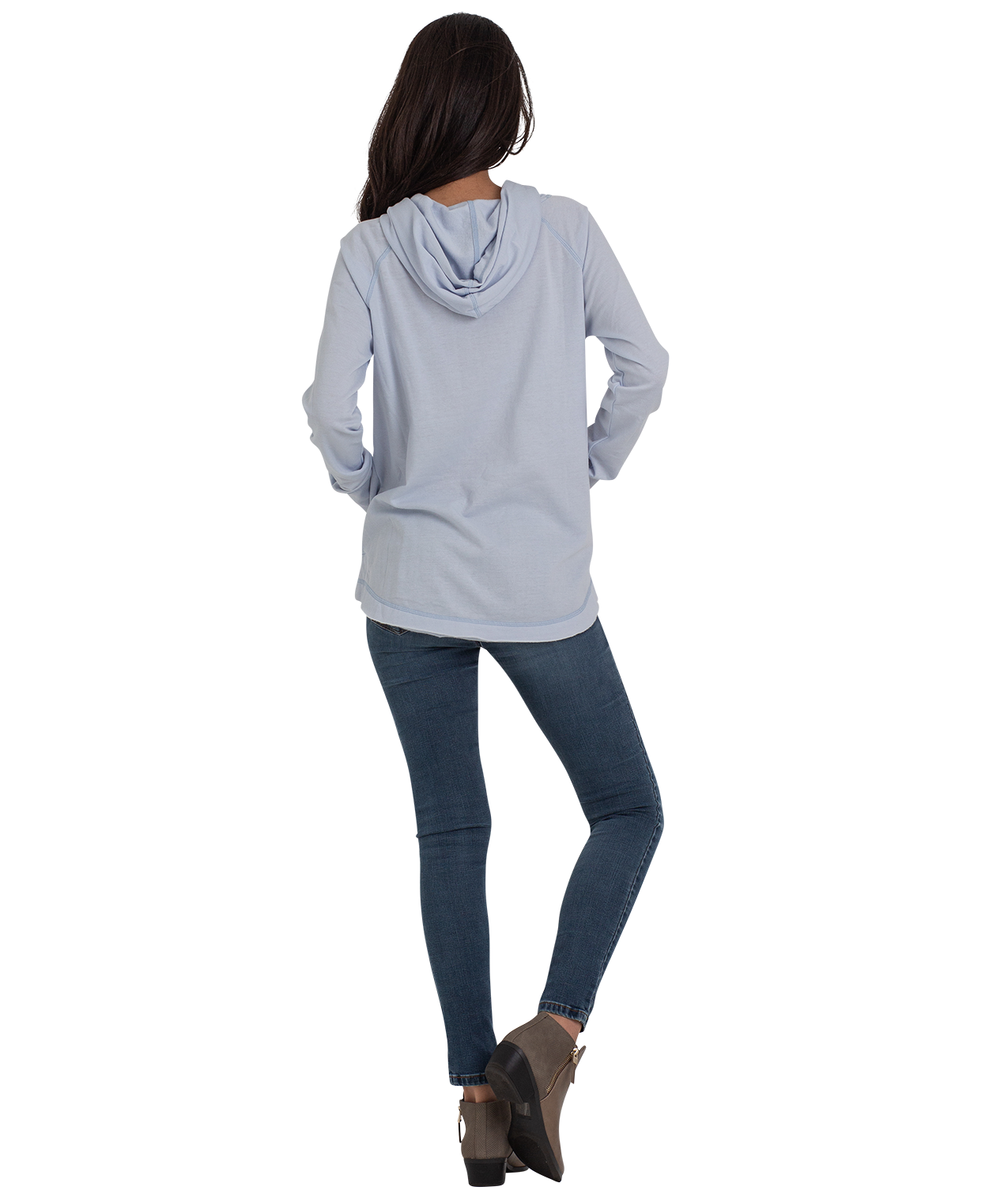 U.S. Apparel – wholesale Hoodie – Women's – Ladies Crossover Hoodie - Drop Back Hem9