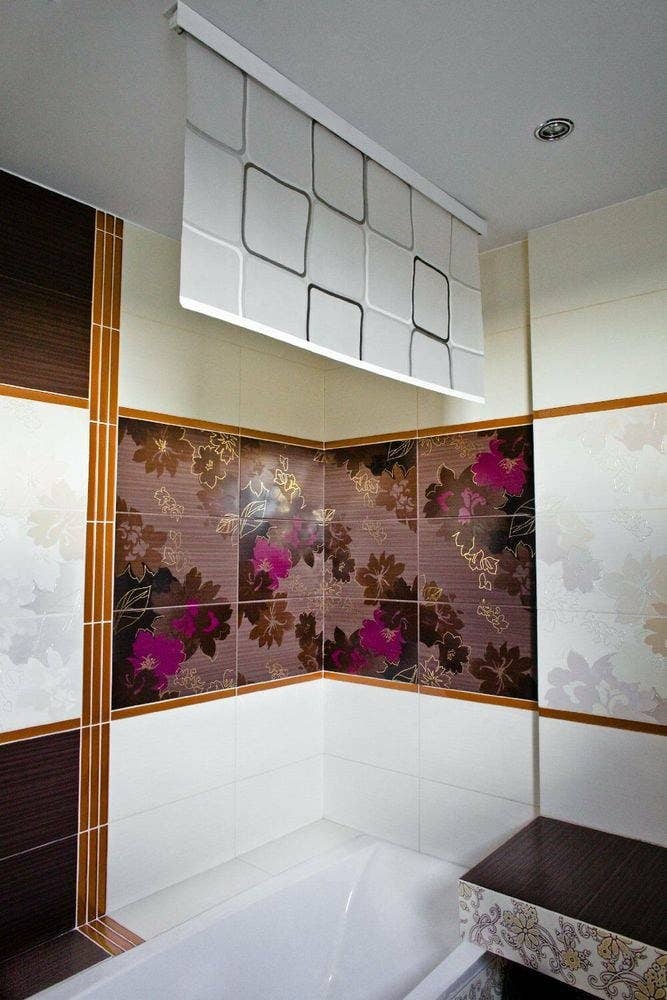 TROPIK HOME - Wholesale Shower Curtain - Cassette Shower Curtain Roller Blind, 100cm wide Quadro1