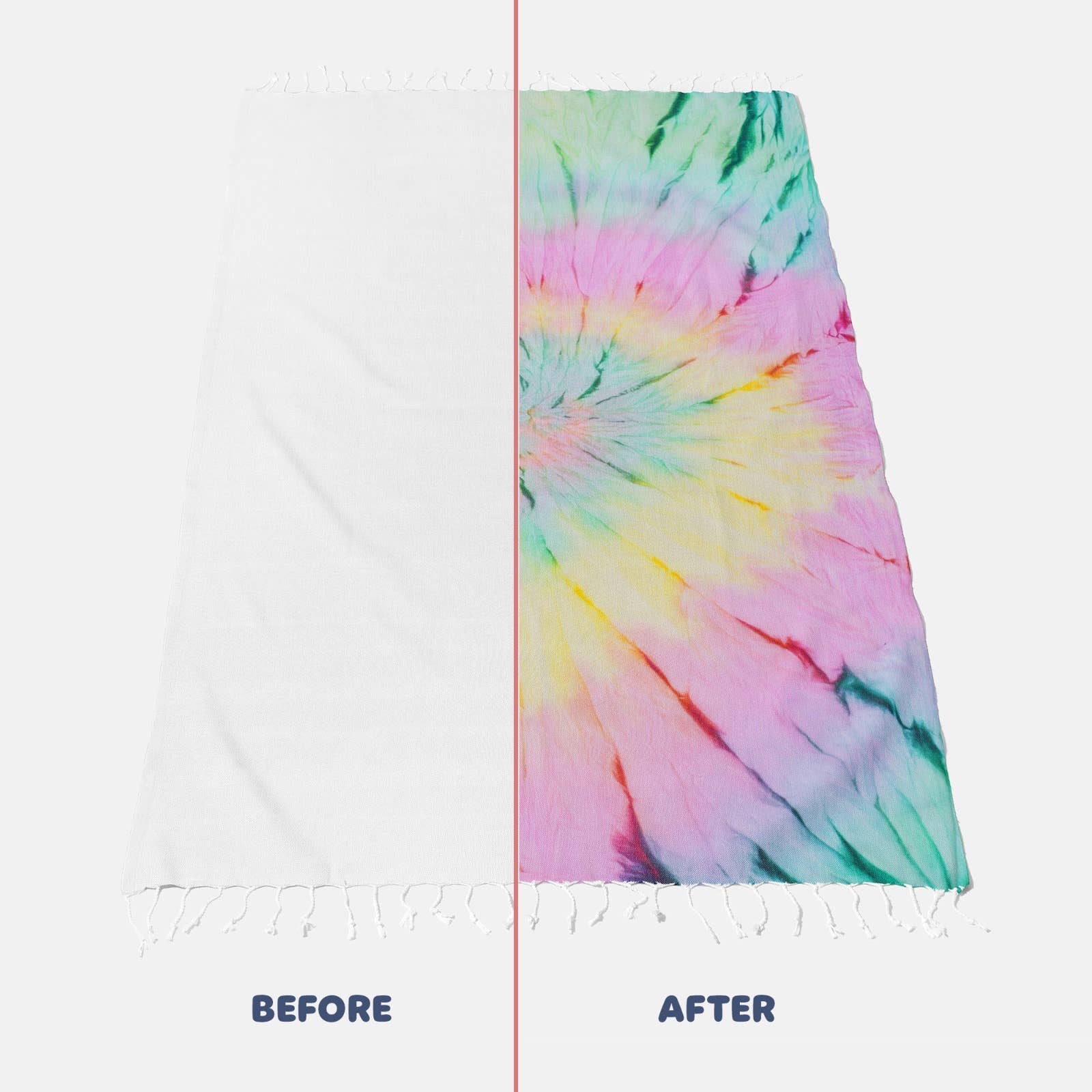 Kikoya - Wholesale Beach Towel - White Beach Towel Tie-dye Sublimation Blanks Tiedye Quickdry13