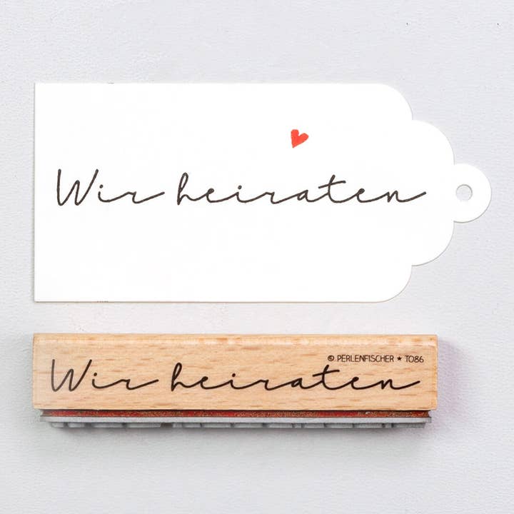 5x Tampon | Nous nous marions 2 pour la vente par Perlenfischer