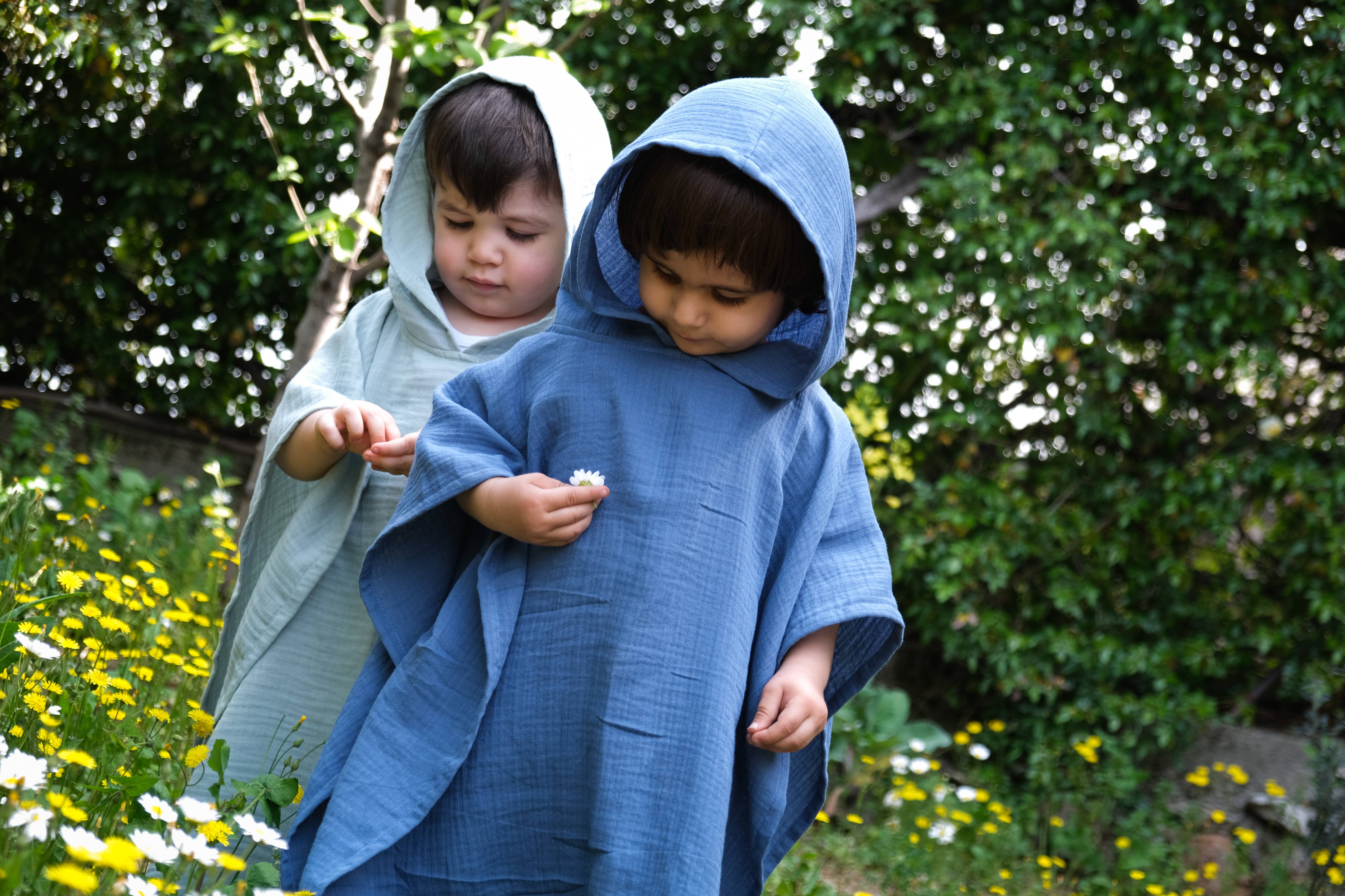 TwoMamas - Wholesale Poncho Towel - Kids & Baby - BABY   BATH TOWEL - ORGANIC MUSLIN  PONCHO - MINT4