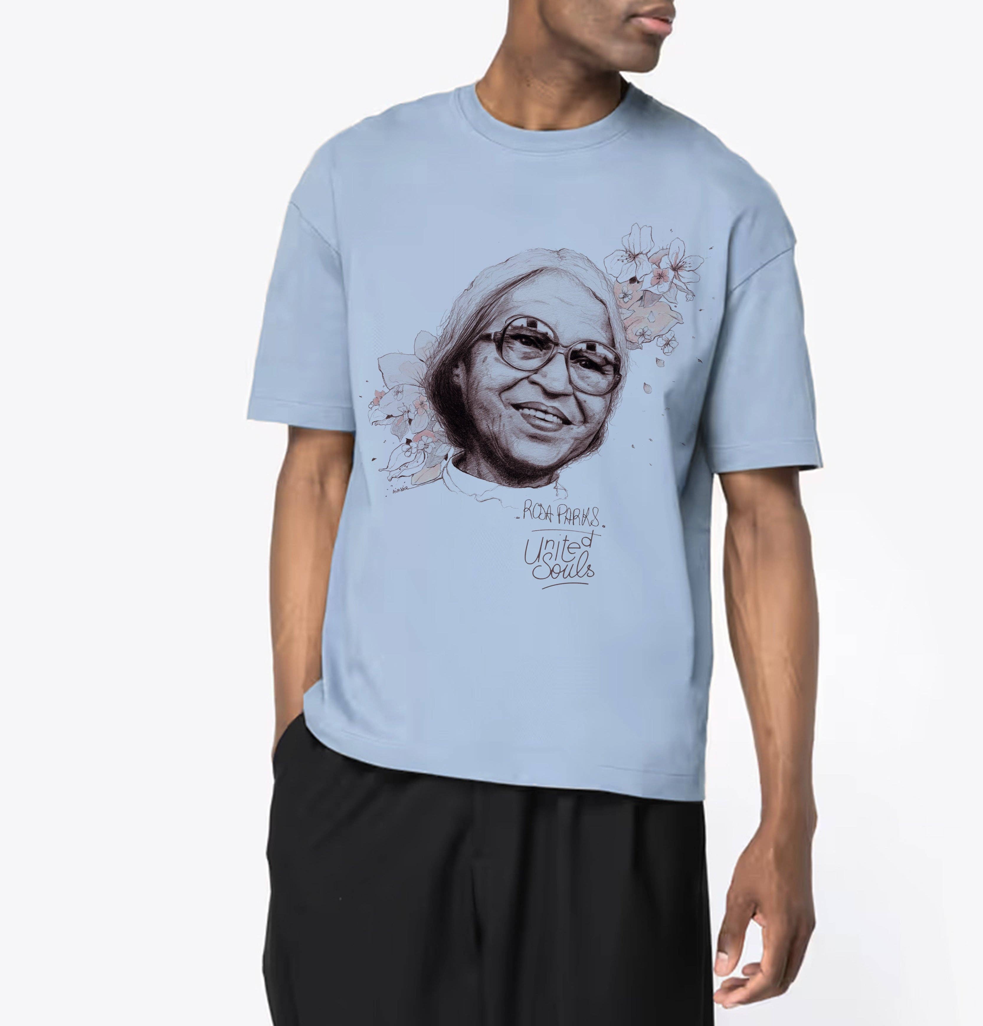 UNITED SOULS – wholesale Screen printed t-shirt – Men′s – Rosa Parks I The Oversized T-shirt Men1