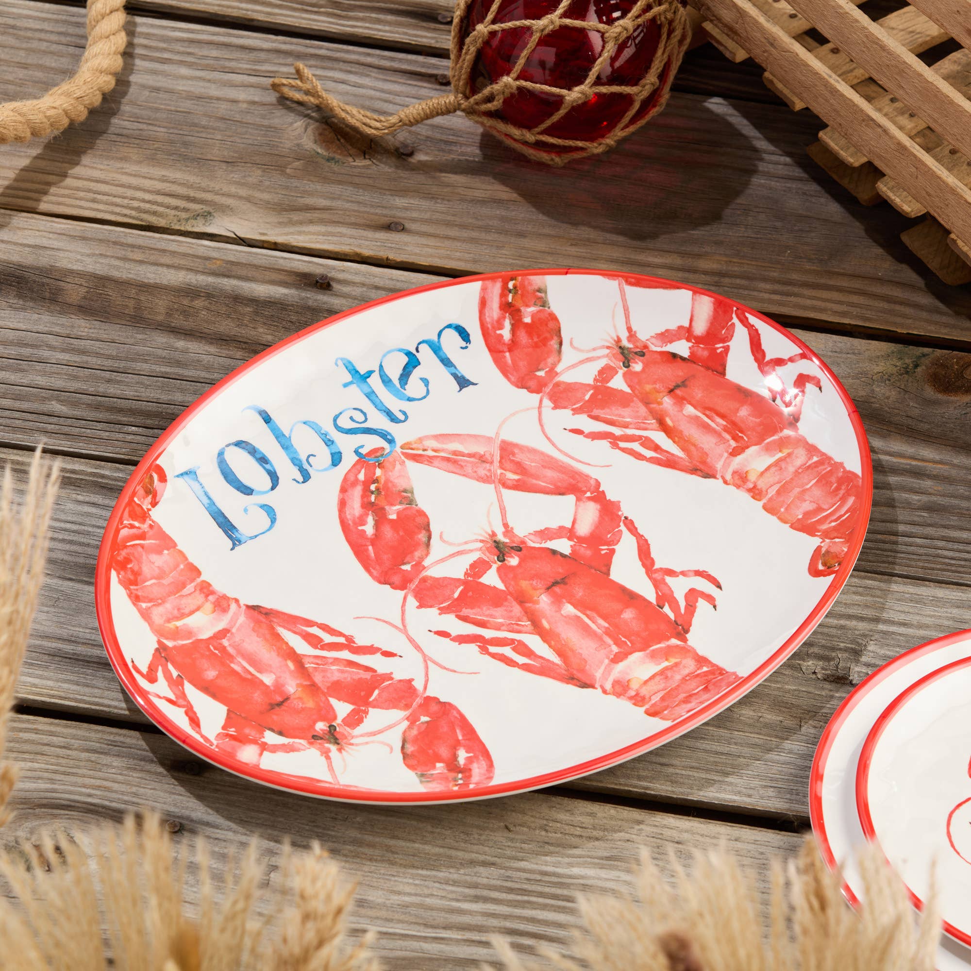 Certified International - Wholesale Platter - Beach House Lobster Oval Platter 18" x 13.5"0