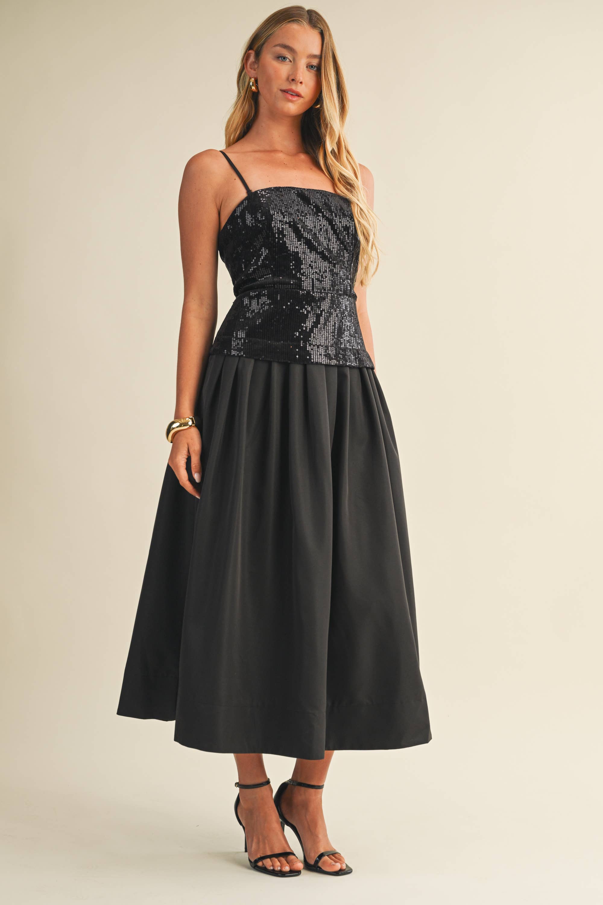 Mustard Seed – Vestido - Mulher por atacado – VESTIDO DE VELUDO COM LANTEJOULAS E ALÇA REMOVÍVEL10