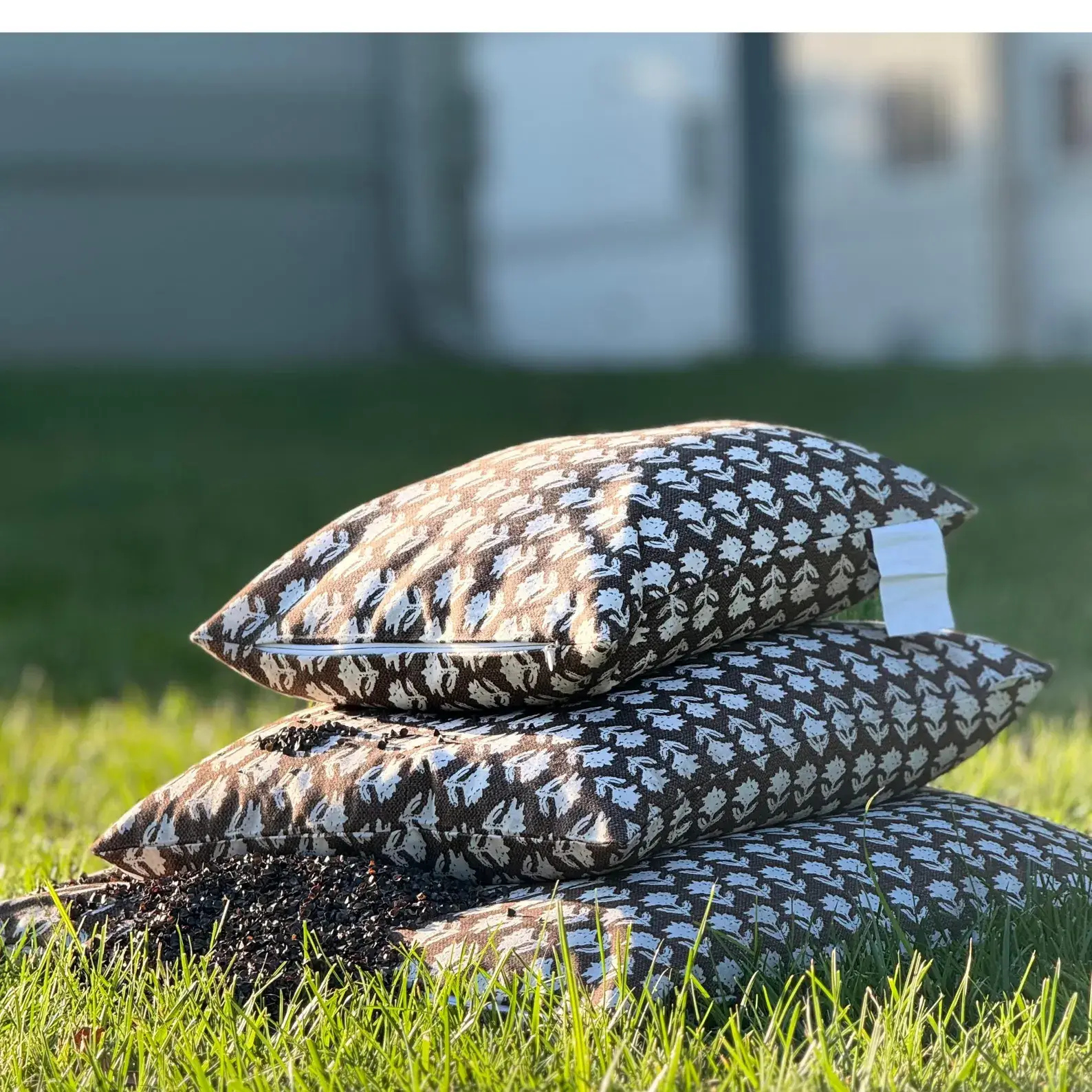 Orimono Elegance - Vendita all'ingrosso Cuscini per letto - Cuscino di Grano Saraceno Biologico – Copertura in Cotone Floreale Neutro5