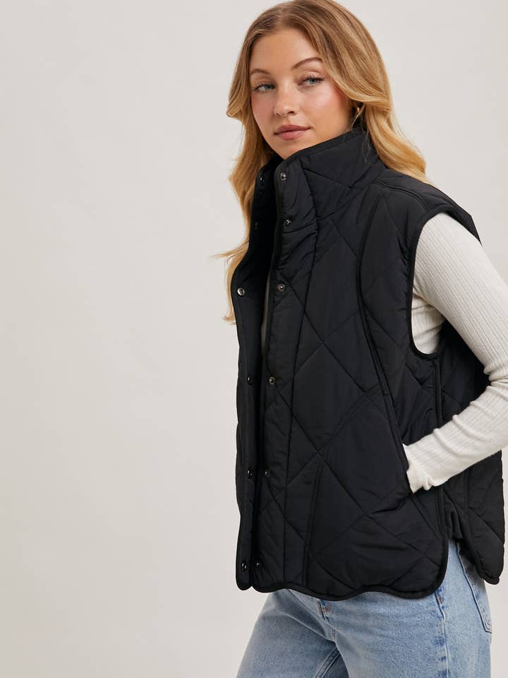 Bluivy - Vendita all'ingrosso Gilè imbottito - Donna - GILET IMBOTTITO TRAPUNTATO CON TASCHE26