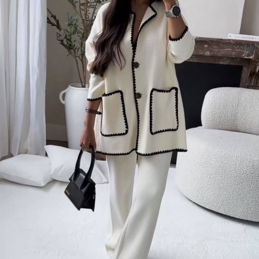 Marayn - Wholesale Top & Pant Set (NOT Loungewear) - Women's - EuroChic Patchwork Set FallWinter 25 Style17