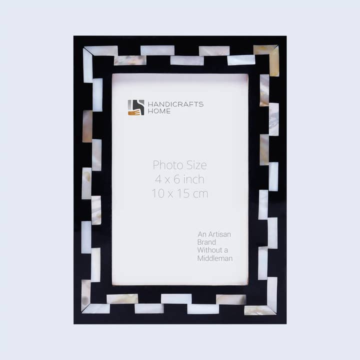 Mother of Pearl Picture Frame Pearlescent Tiptoe, 3 Sizes for wholesale by Muqeem & Brothers