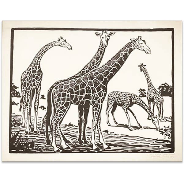 Giraffe Print for wholesale by Hatch Show Print