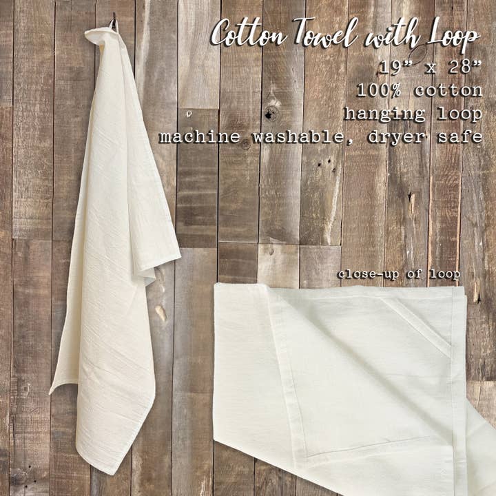 Indigo Tangerine - Wholesale Tea Towel - State Badge and Motto - Custom Tea Towel