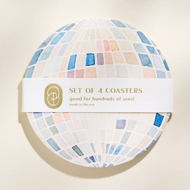One & Only Paper - Wholesale Coasters - Mirror Ball Disco Coaster0