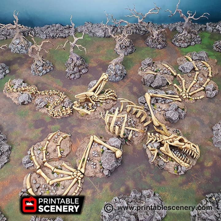 Dragon's Graveyard - Shadowfey Wilds, DnD 5E, Pathfinder 2E 15mm, 28mm, 32mm, wargaming terrain, scatter scenery, D&D bolt action for wholesale by The Beaver and Broadsword