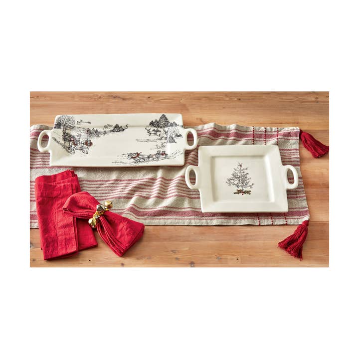 tag - Wholesale Platter - Farmhouse Christmas Square Platter - Multi