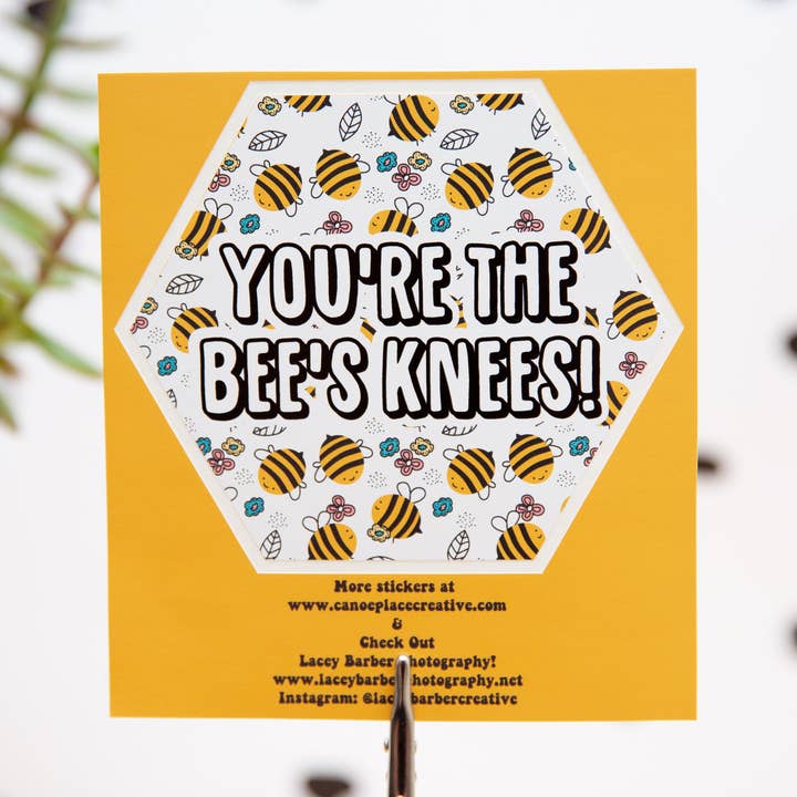 You're the Bees Knees - Vinyl Sticker for Water Bottle or L for wholesale by Canoe Place Creative