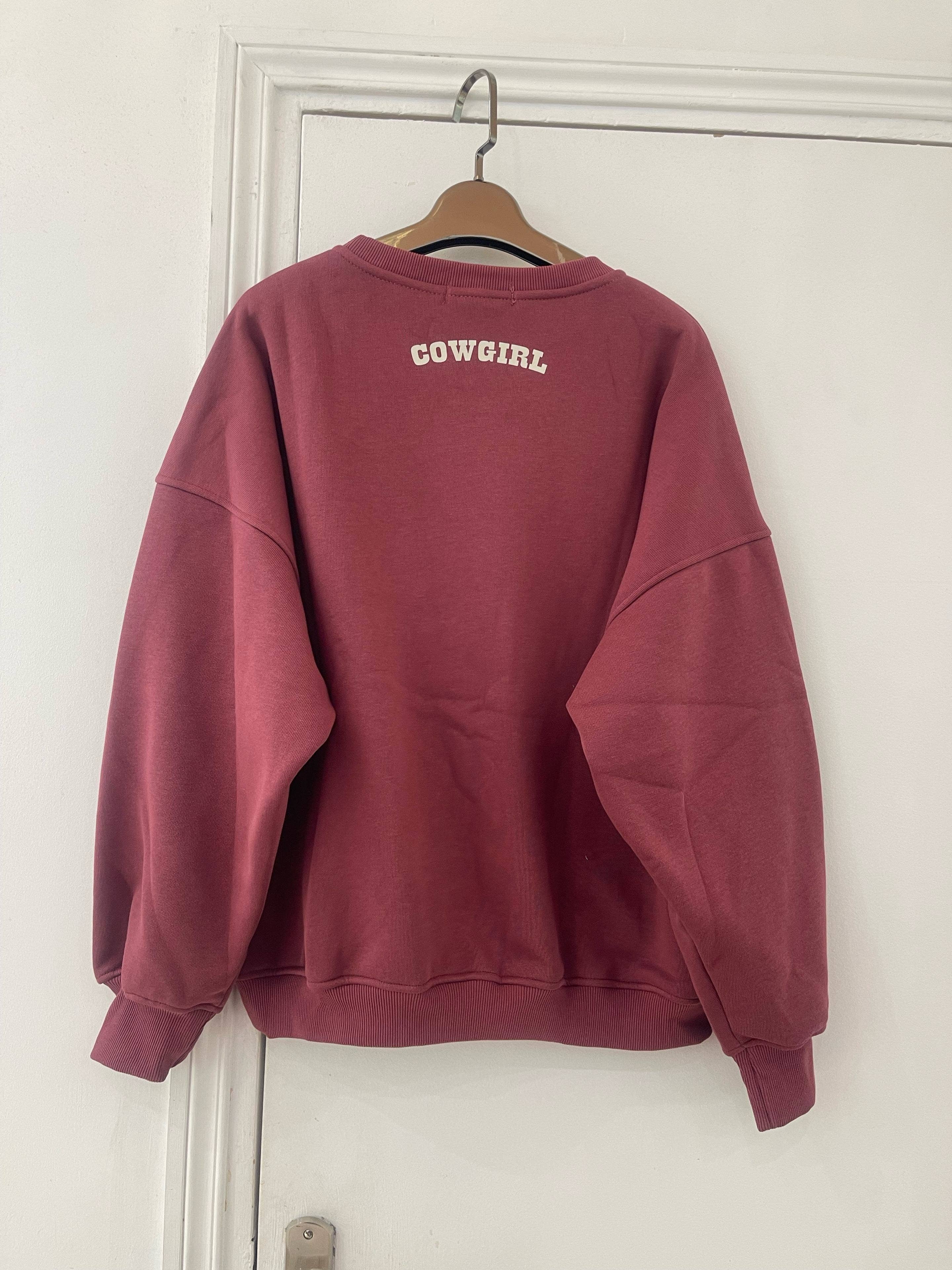 EASY MODE – wholesale Sweatshirt med tryck - Dam – Munkjacka med cowgirl-tryck - 118511