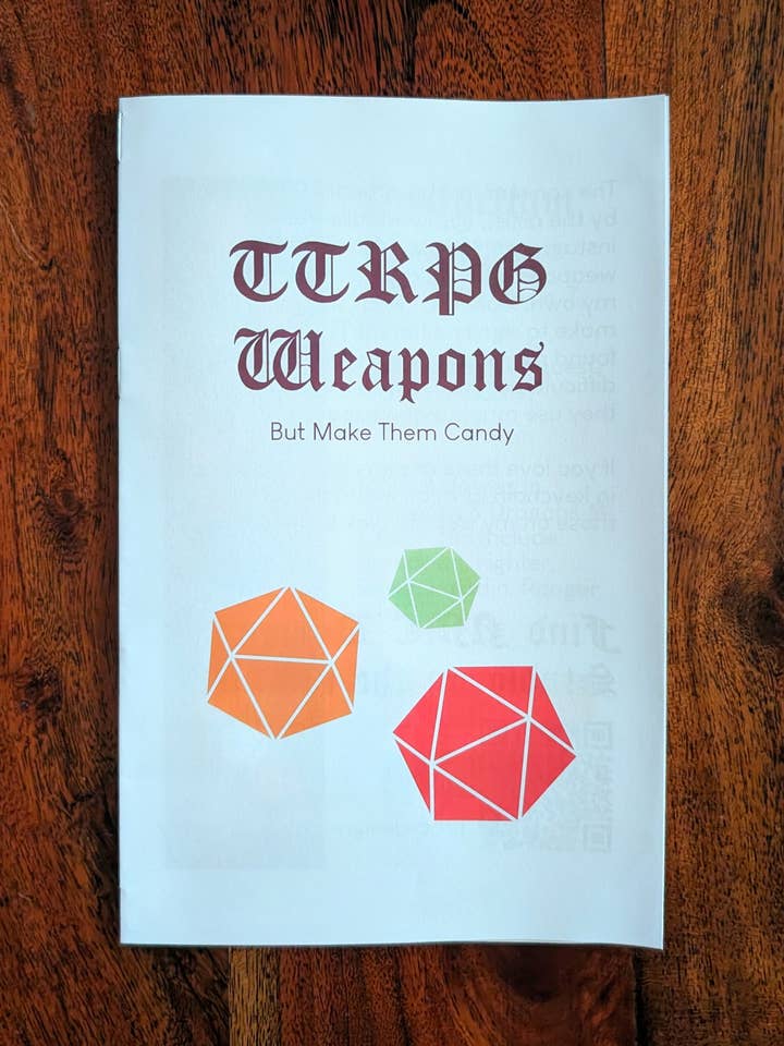 TTRPG Weapon Full Color Zine for wholesale by NMC Design Studio